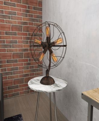 15" Metal Fan Shape 5 Light Accent Lamp