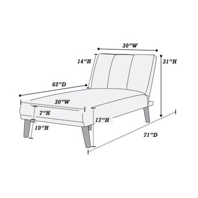 Streamdale Polyfiber Adjustable Chaise Couch
