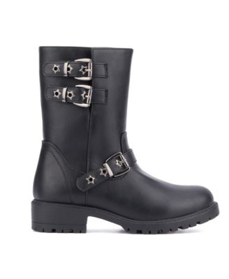 Little Girls Moto Lug Sole Boots