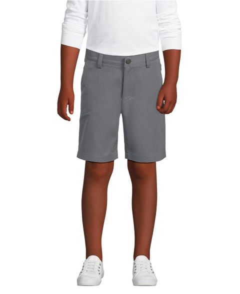 Шорты Lands' End Classic Active Performance Chino Shorts для мальчиков, цвет: Серый