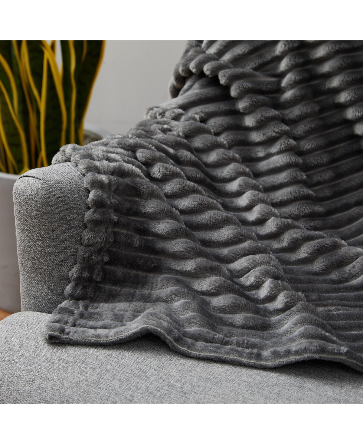 Clara Clark Ultra Soft Lightweight Cut Plush Fleece Throw, 50