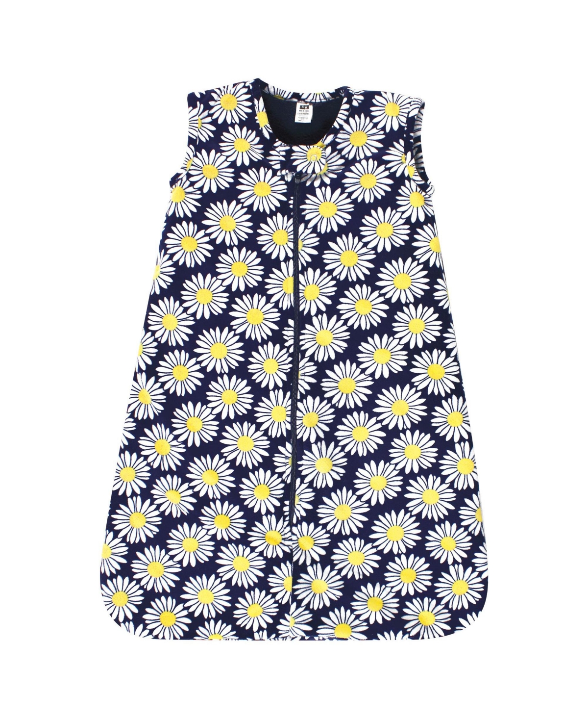 Hudson Baby Baby Girls Hudson Plush Faux Fur Sleeping Bag, Wearable Blanket - Navy daisy