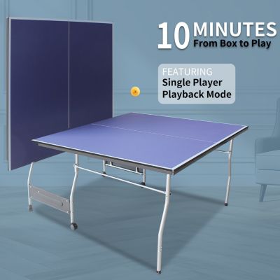 Streamdale Foldable Midsize Table Tennis Table with Paddles, Net, Balls