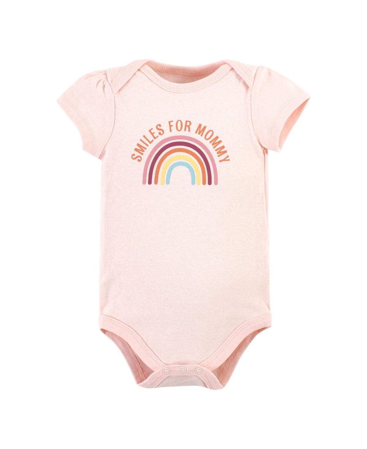 Hudson Baby Baby Girls Cotton Bodysuit and Pant Set, Sunshine Rainbows Short-Sleeve - Sunshine rainbows short-sleeve