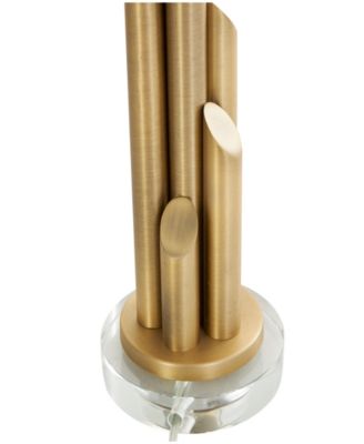 28" Metal Abstract Tiered Pillar Accent Lamp 