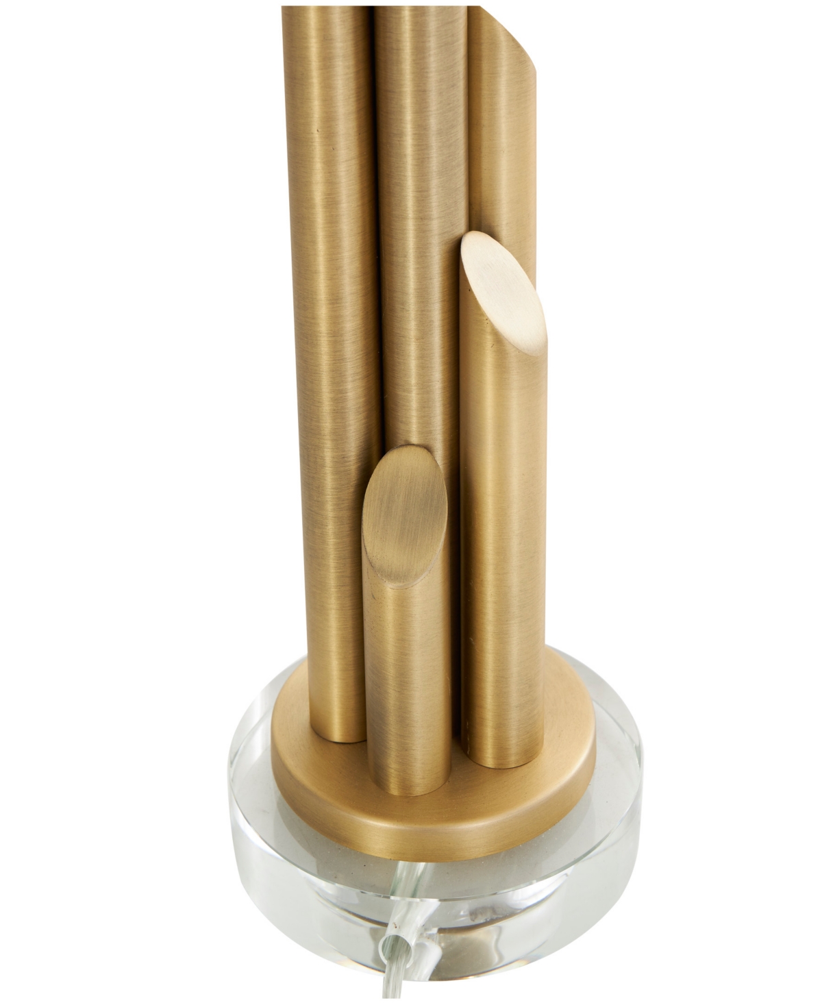 Rosemary Lane 28" Metal Abstract Tiered Pillar Accent Lamp In Gold