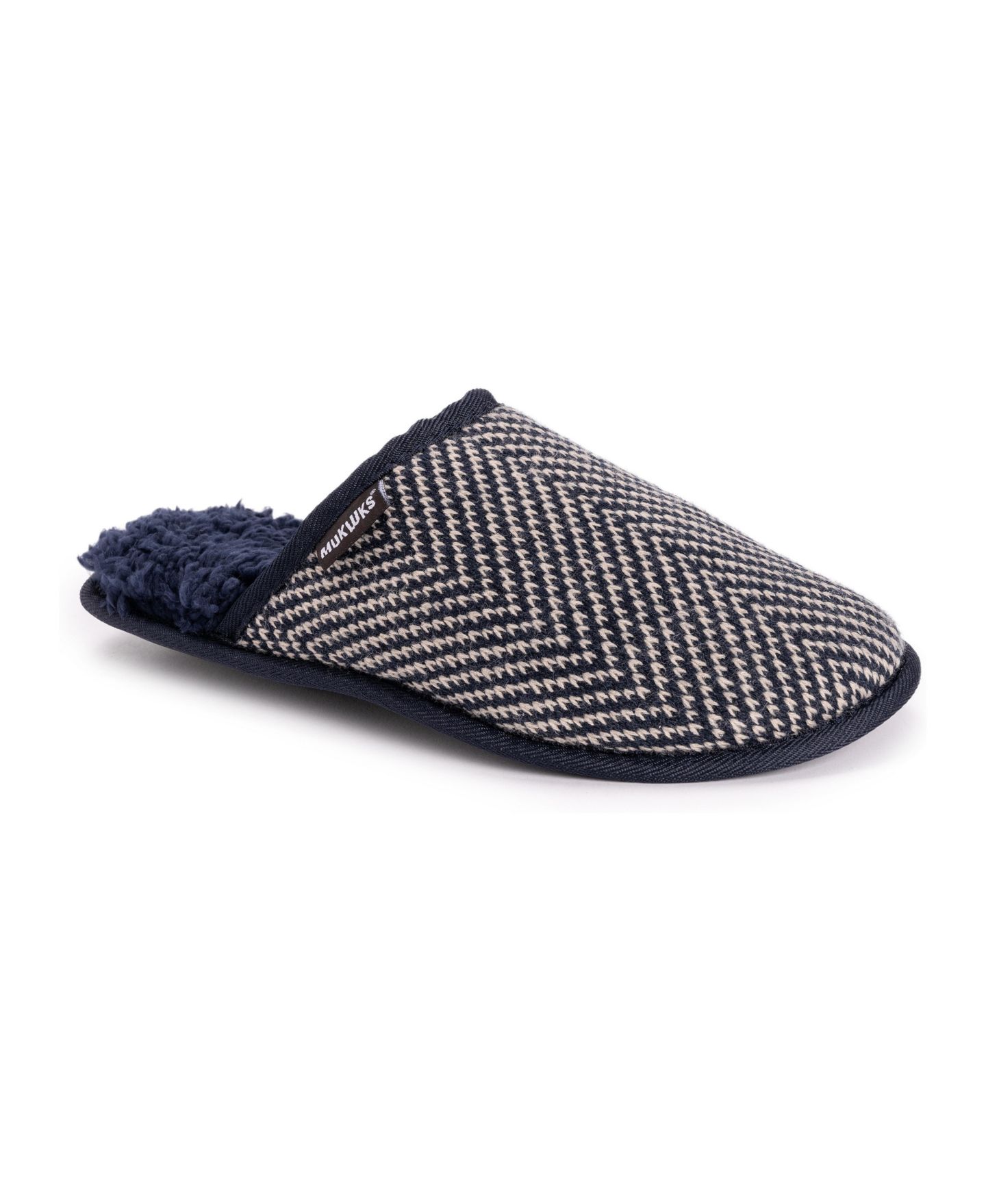 Мужские тапочки MUK LUKS Gavin Scuff Slippers, цвет: Тёмный сапфировый — фото 1