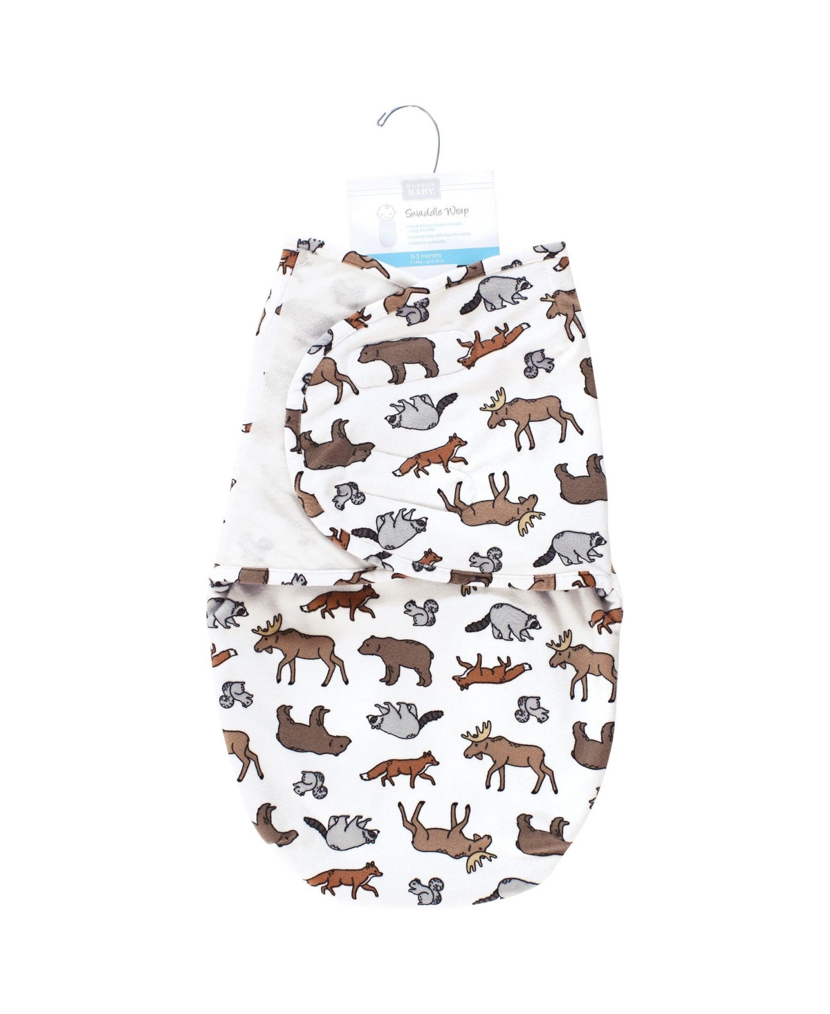 Hudson Baby Boys Ultra-Soft Faux Fur Snuggle Swaddler