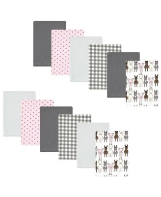 Girls 12Pk Flannel Burp Cloth