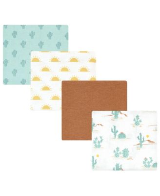 Hudson Baby Unisex Four-Pack Flannel Infant Receiving Blanket CottonPoly Blend - Desert cactus 19$