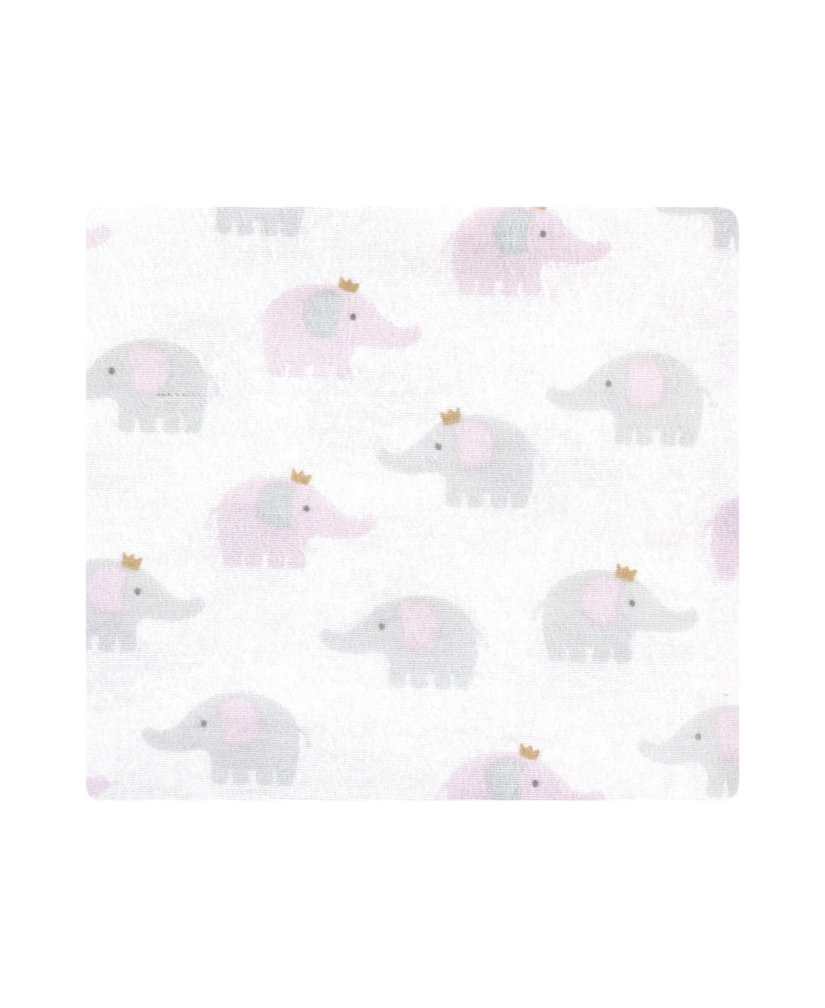 Hudson Baby Infant Girl Cotton Rich Flannel Receiving Blankets Bundle, One Size - Lilac elephants
