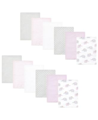 Girls 12Pk Flannel Burp Cloth