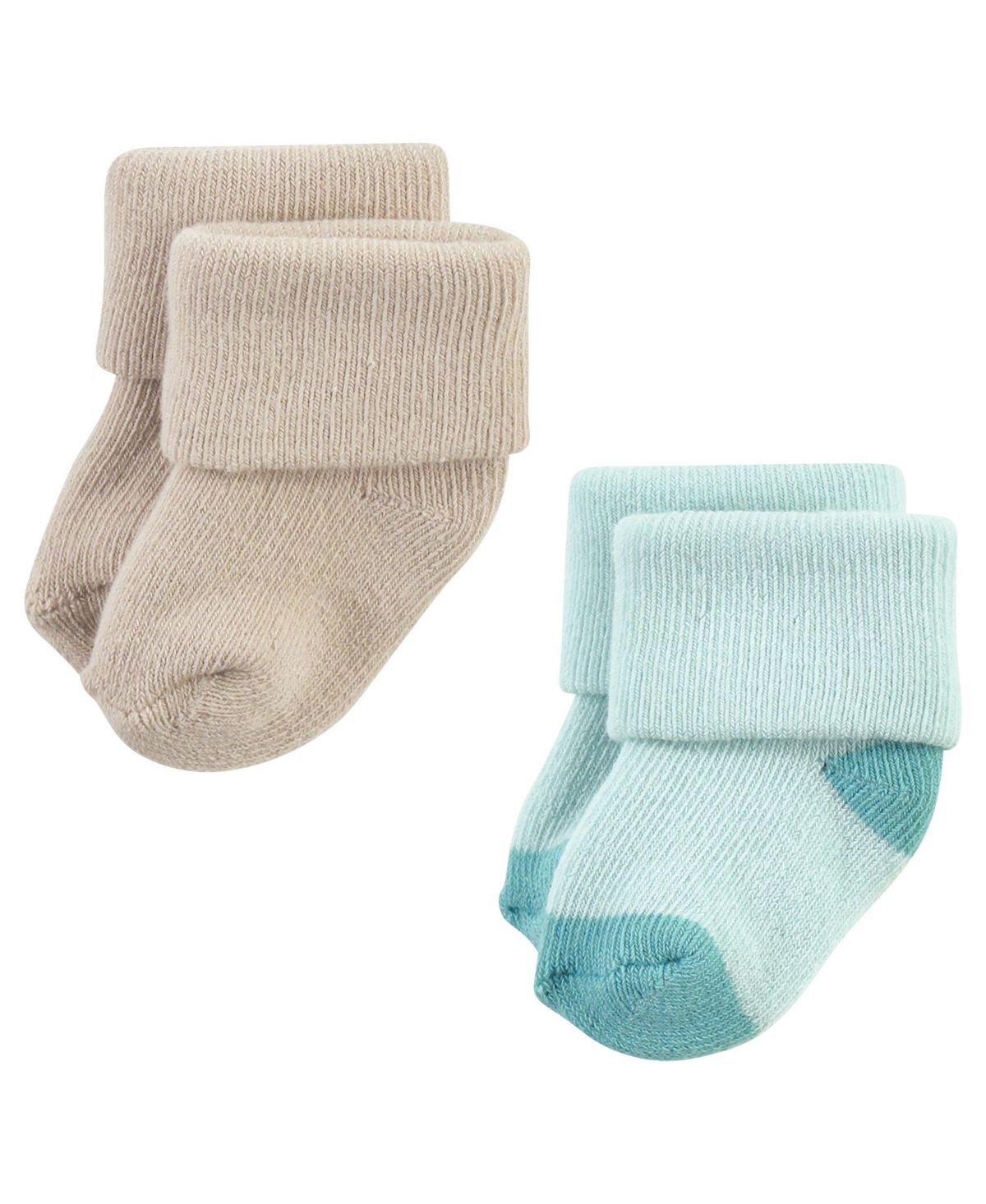 Hudson Baby Baby Boys Cotton Rich Newborn and Terry Socks,- Navy taupe