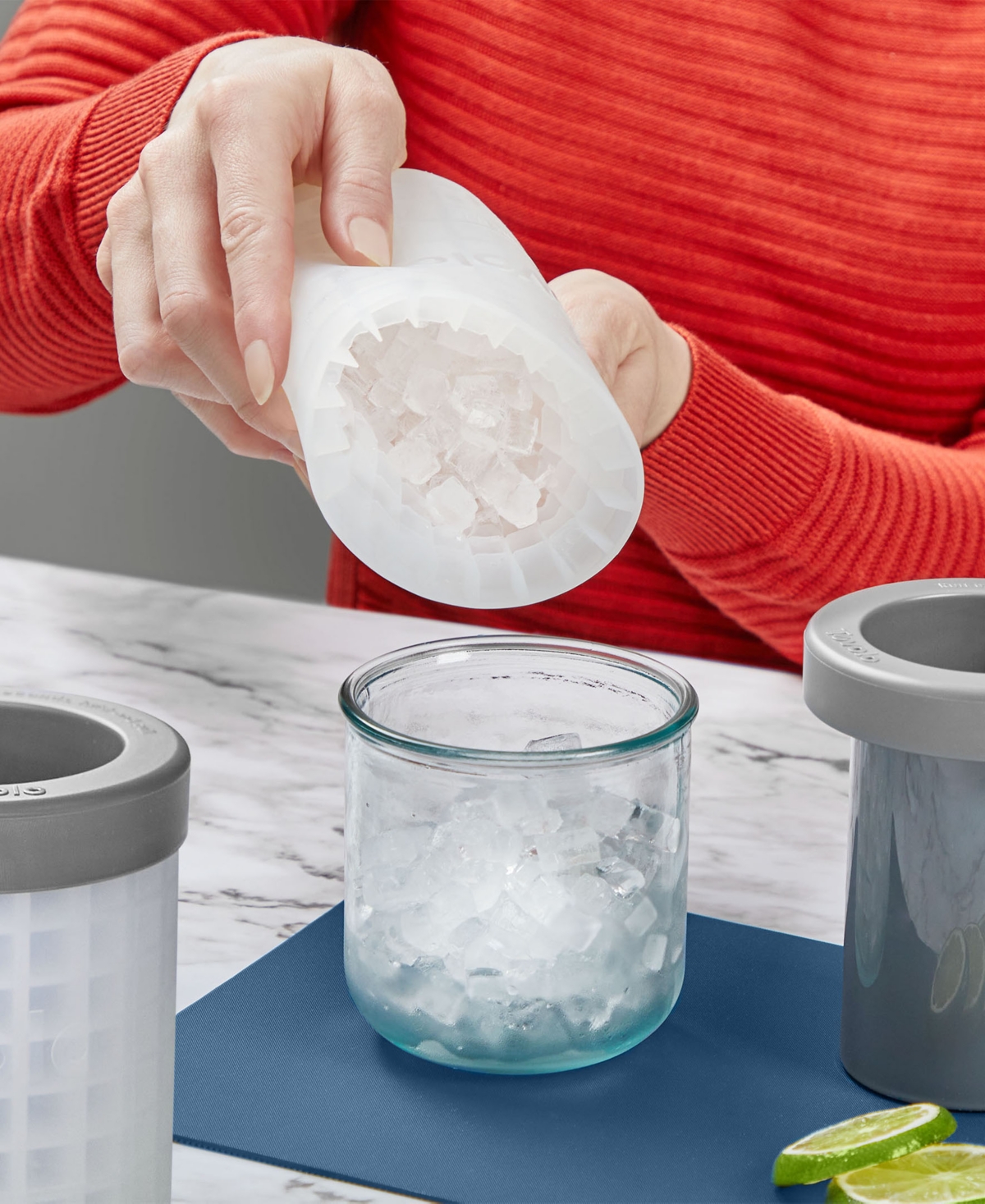 Tovolo Squeeze And Release Mini Ice Mold, Set Of Two In Silver