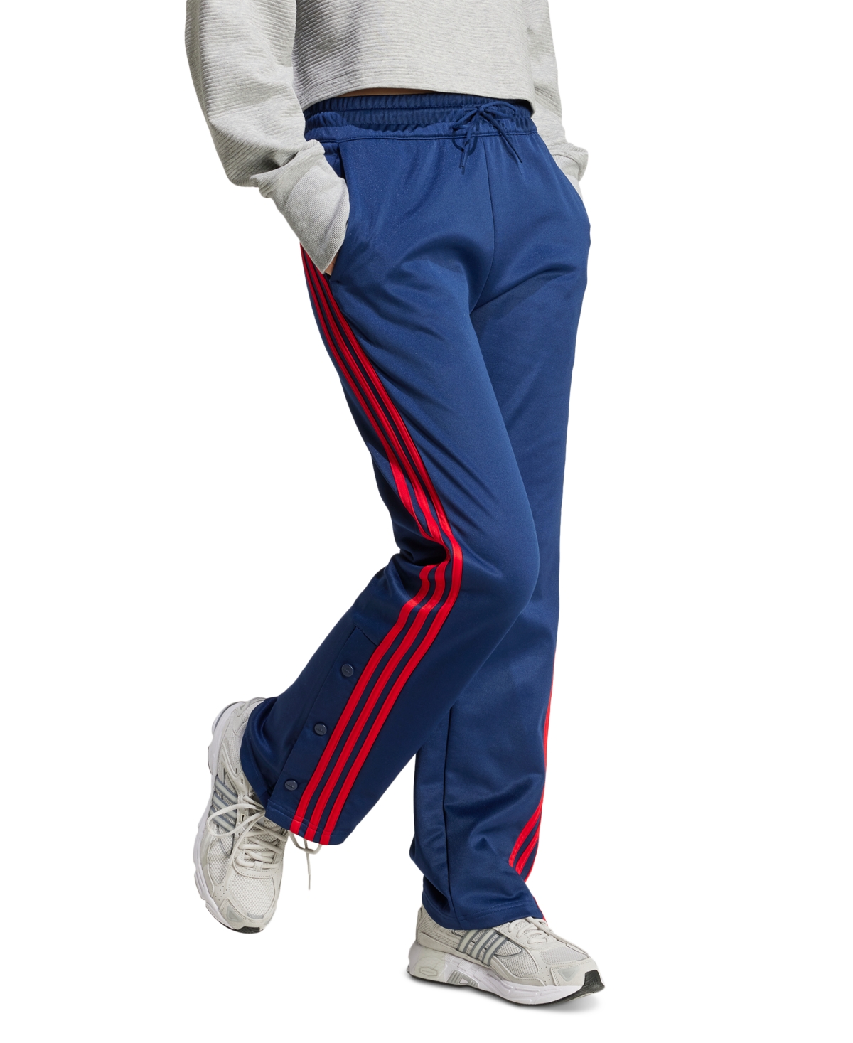 adidas Women's Iconic 3-Stripes Snap Track Pants