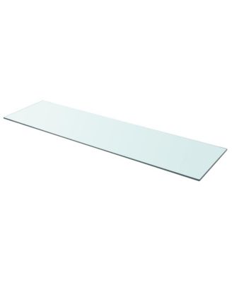 Shelves 2 pcs Panel Glass Clear 39.4"x11.8"