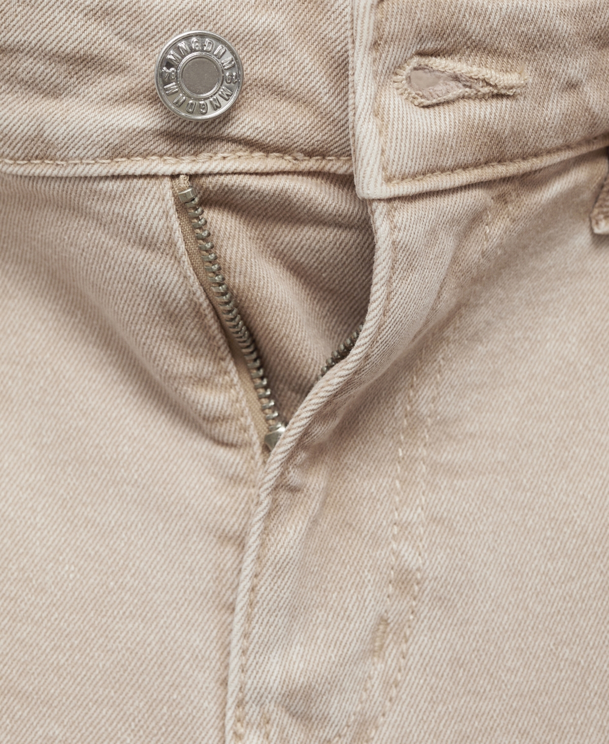 Mango Jeans Sienna Flare Crop Sand In Sandy