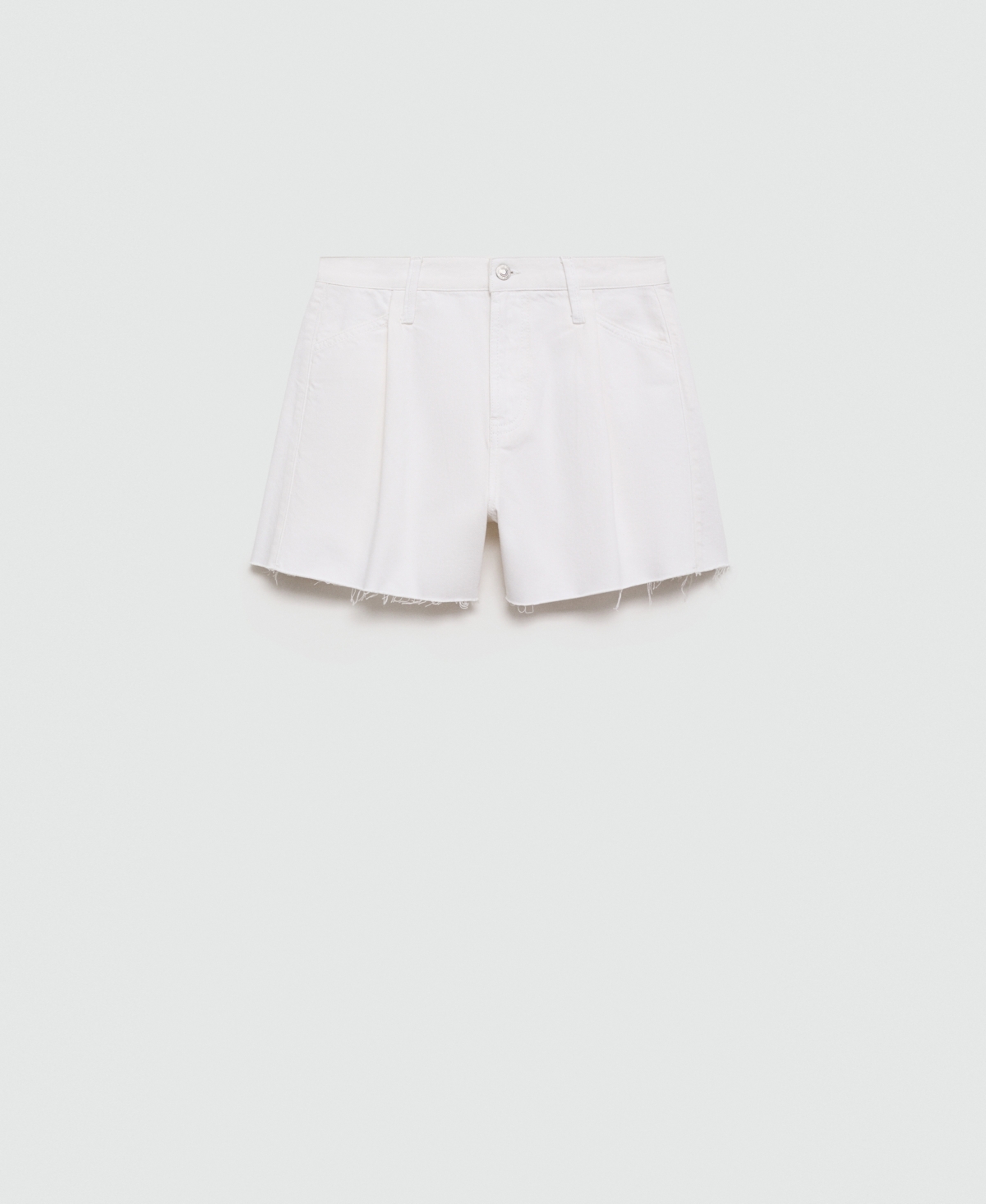 Mango Women's Frayed Hem Denim Shorts