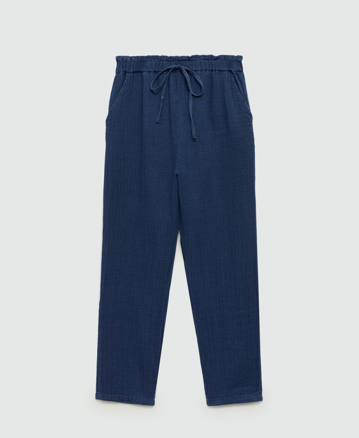 Mango Women's Elastic Waist Cotton Pants