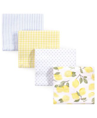 Girls Cotton Flannel Receiving Blankets Bundle Set