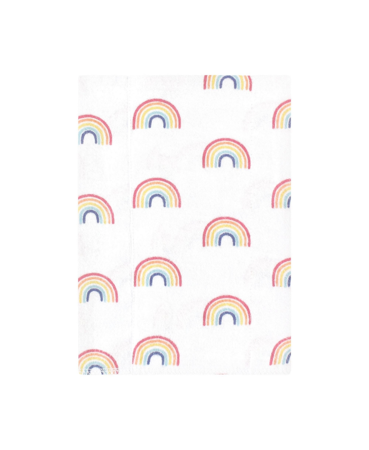 Hudson Baby Infant Girl Cotton Flannel Burp Cloths, Creative Rainbow 4-Pack, One Size - Creative rainbow 4-pack