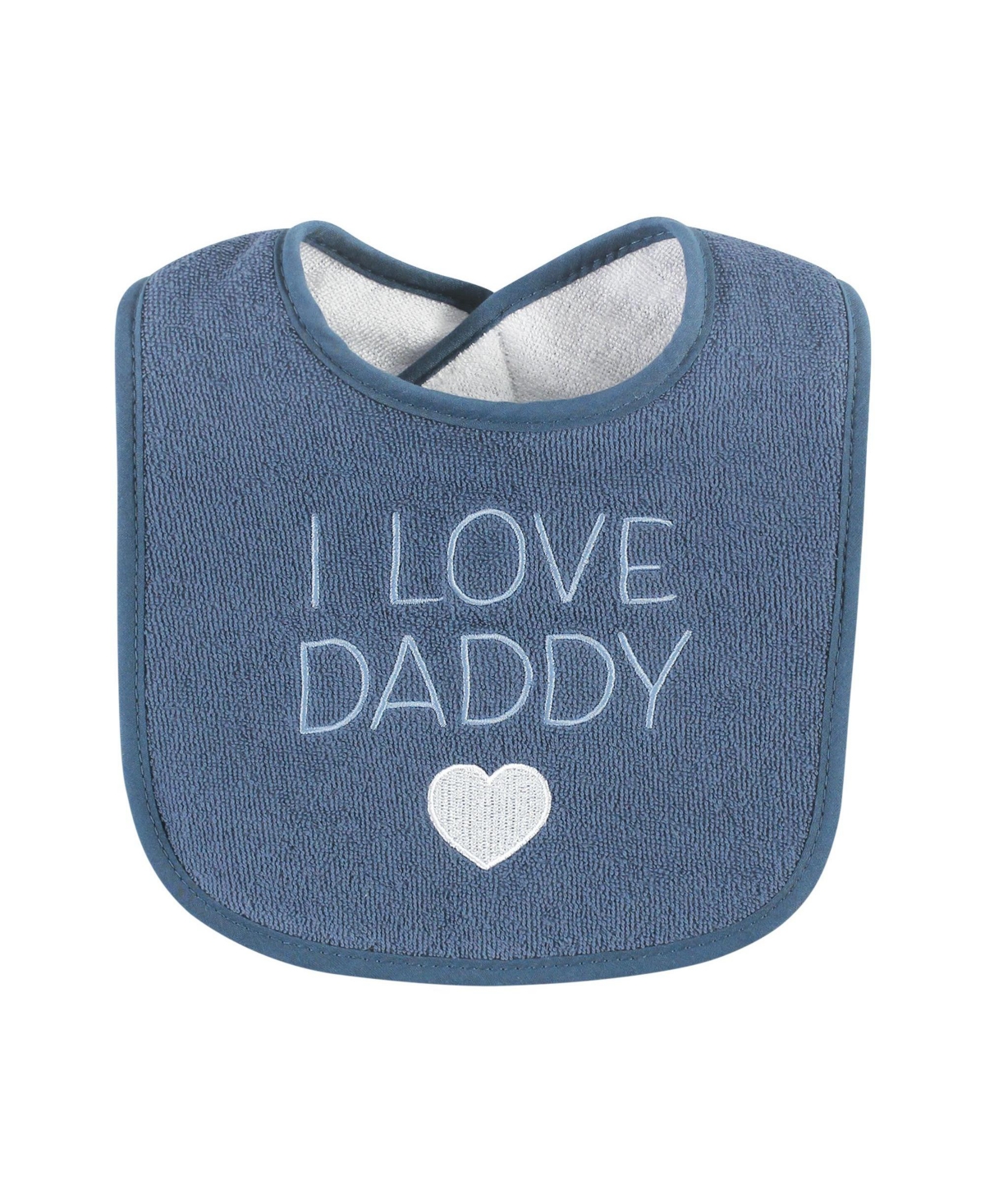 Hudson Baby Infant Boy Fiber Filled Drooler Bibs 3pk, I Love Mommy Lt. Blue, One