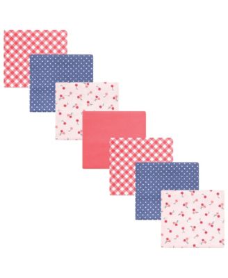 Girls Cotton Flannel Receiving Blankets Bundle