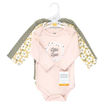 Cotton Long-Sleeve Bodysuits 3-Pack