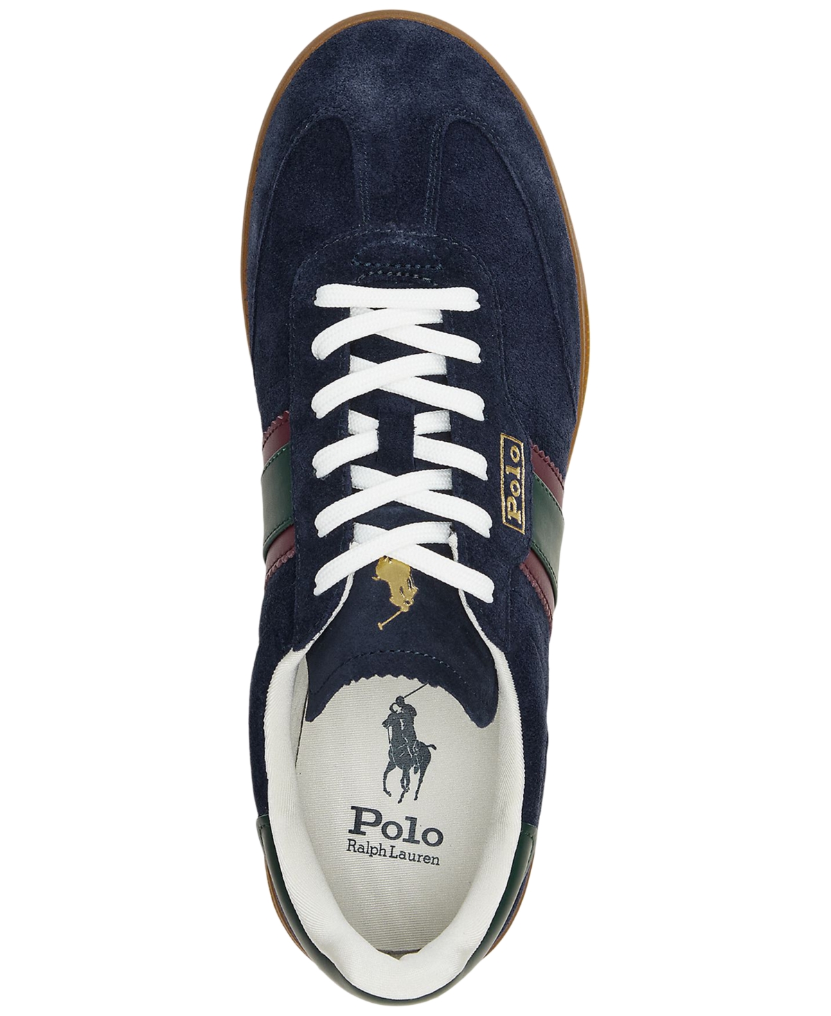 Polo Ralph Lauren Men's Heritage Area Lace-Up Sneakers -WINE/FOREST