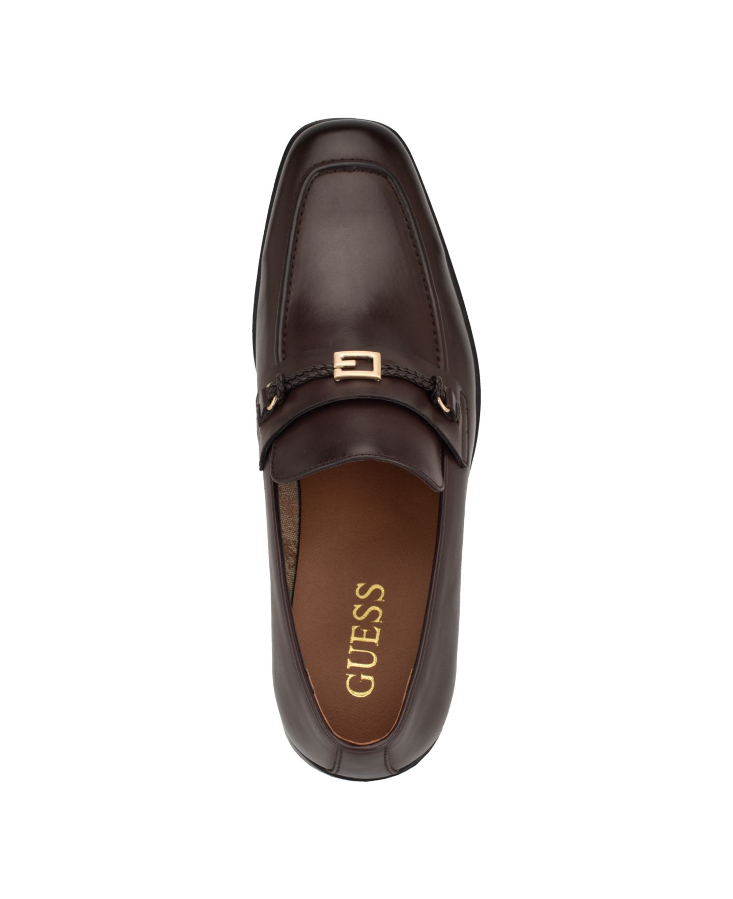 Мужские туфли GUESS Hare Square Toe Slip On Dress Loafers, цвет: Чёрный — фото 8