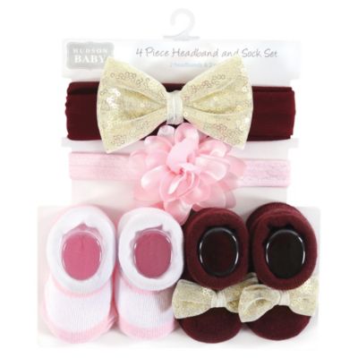 Baby Girls Hudson 4Pc Socks/Headband Giftset