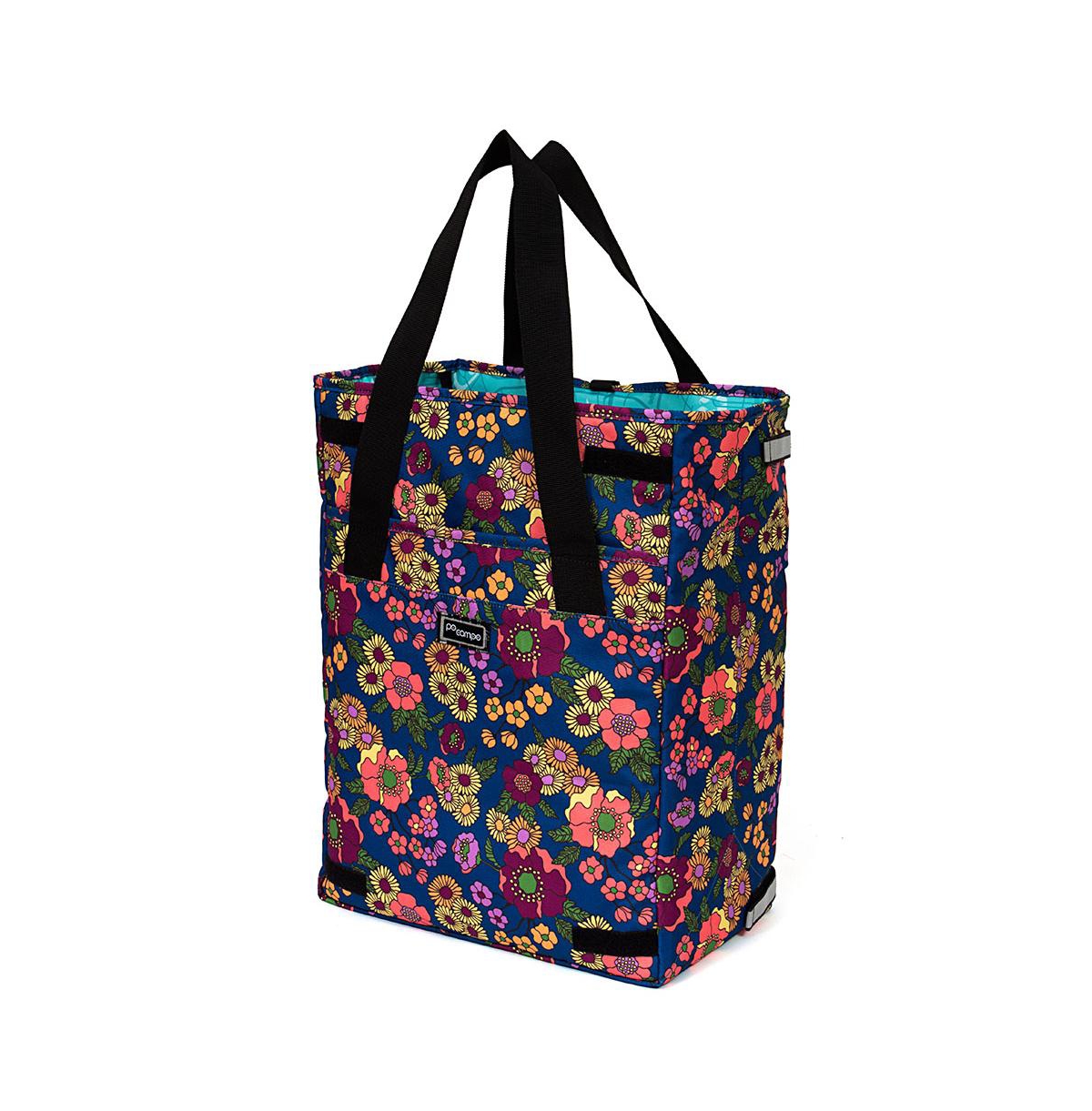 Orchard Grocery Pannier - Meadow: retro floral pattern