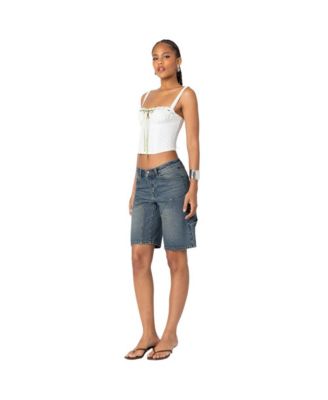 Women's Carpenter denim bermuda shorts