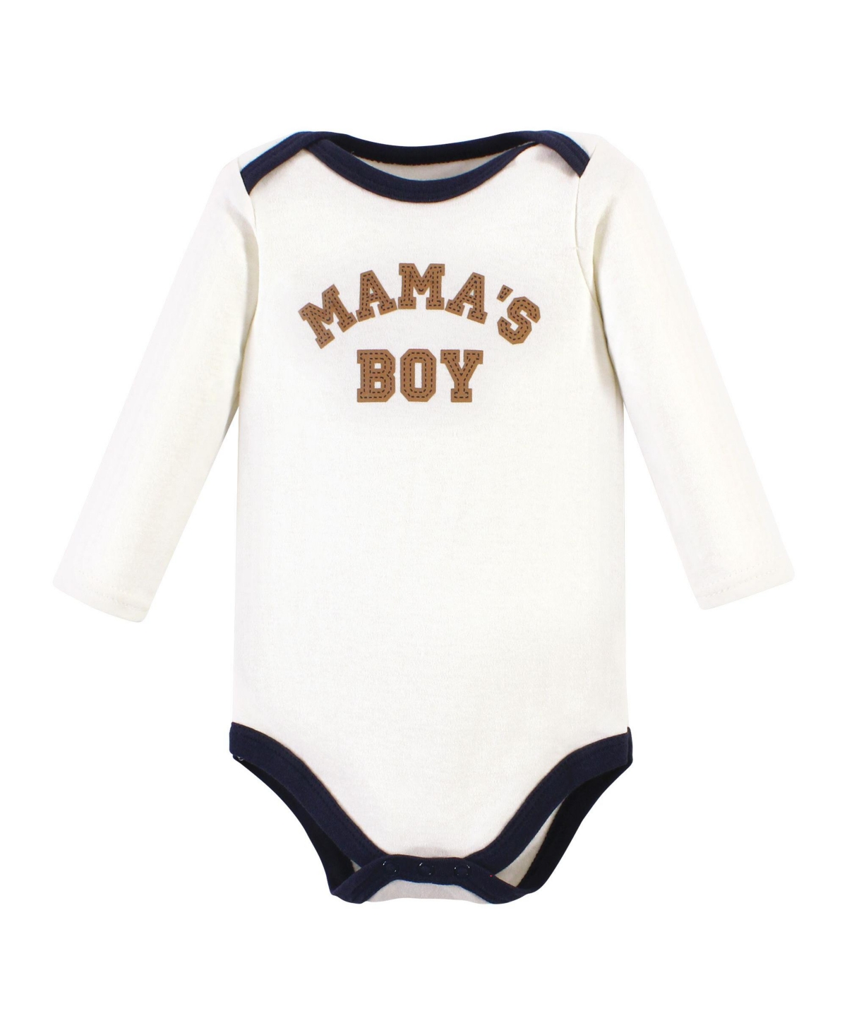 Hudson Baby Baby Boys Long-Sleeve Bodysuits and Pants, Brown Navy Mamas Long-Sleeve - Brown navy mamas boy long-sleeve