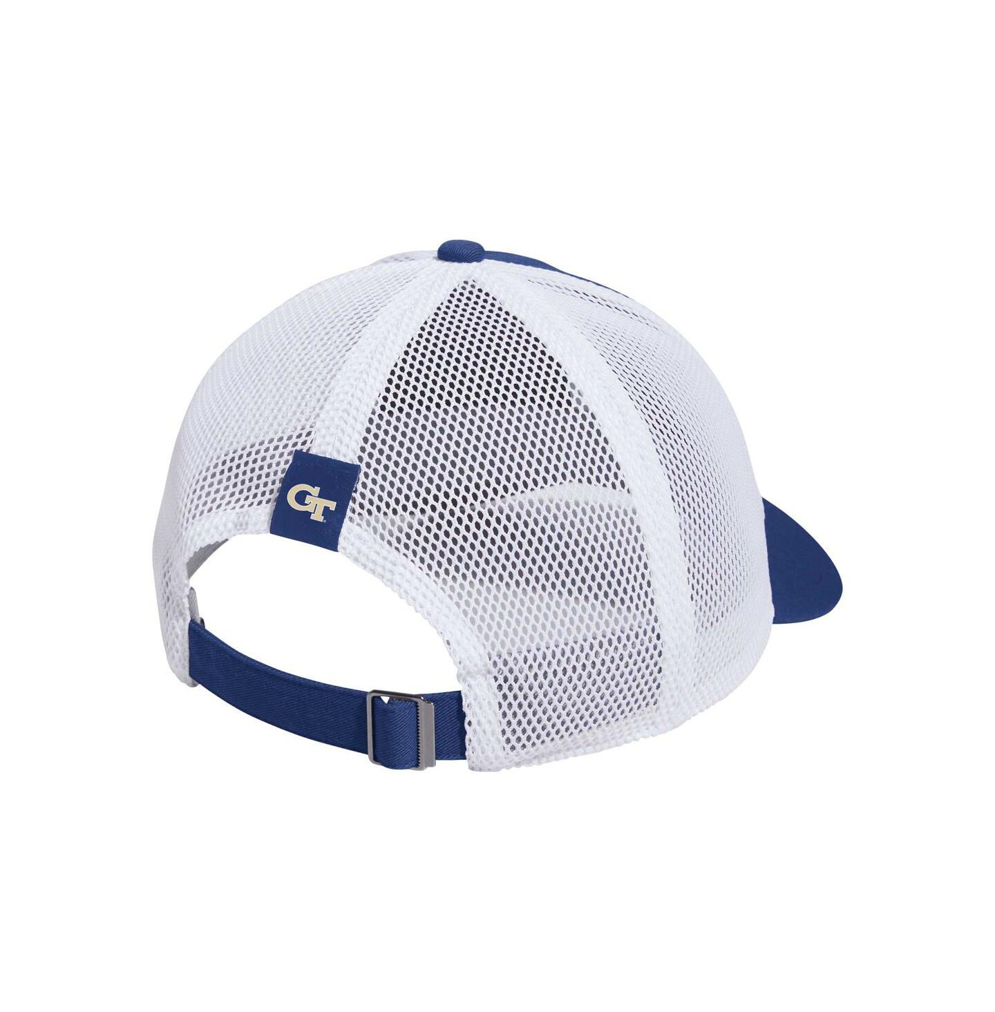 Мужские головные уборы adidas Navy Georgia Tech Yellow Jackets Mascot Block Letter Slouch Trucker Adjustable Hat — фото 2