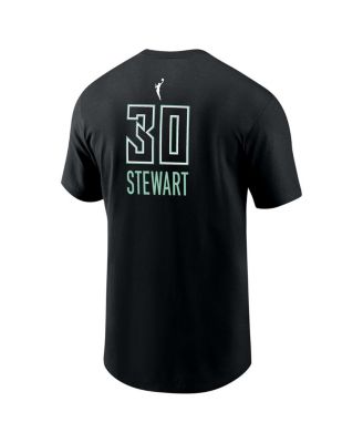 Men's and Women's Breanna Stewart Black New York Liberty Rebel Edition Name Number T-Shirt