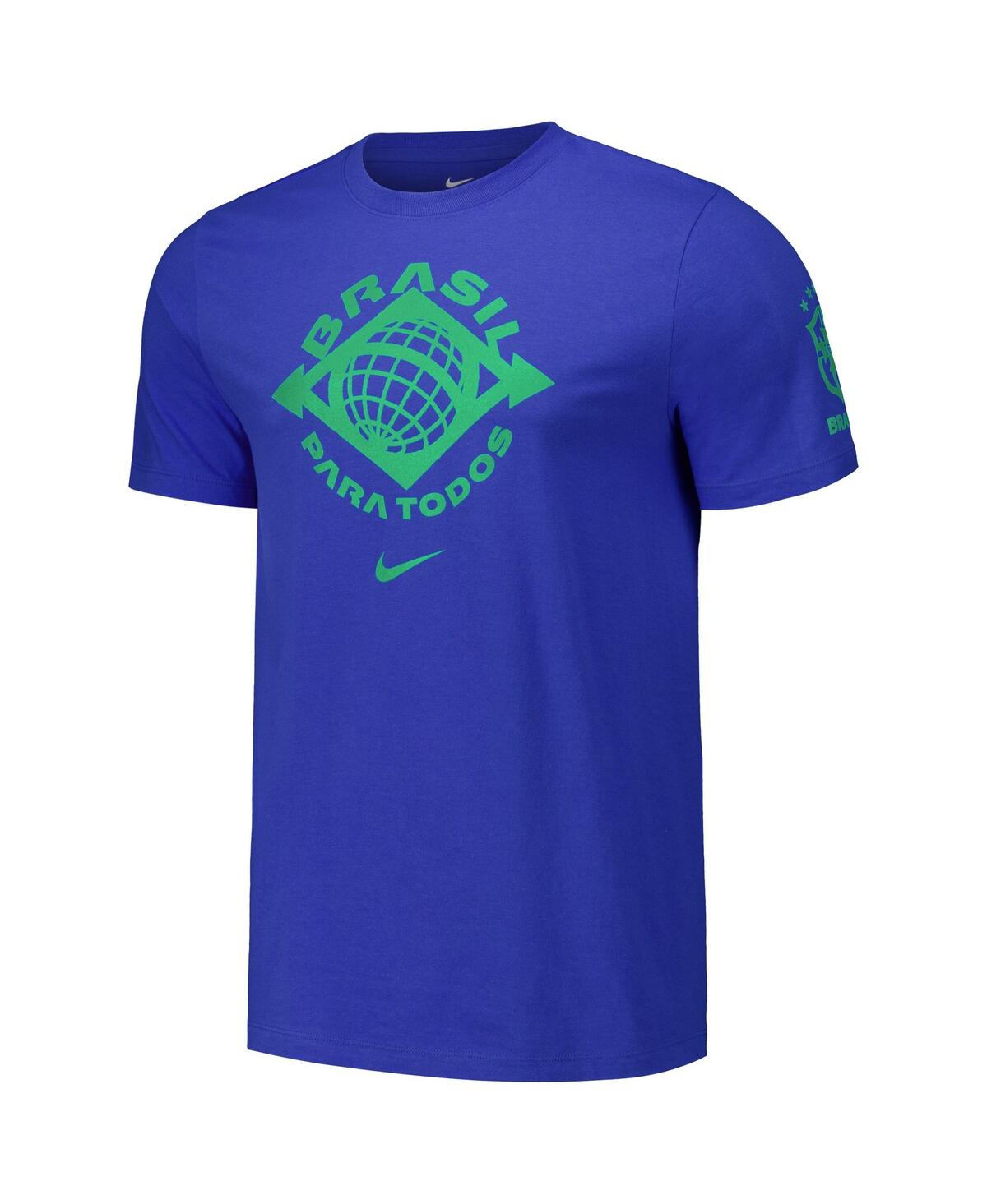 Nike Men's Royal Brazil National Team Localized Core Cotton T-shirt In Royal