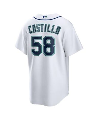 Men's Luis Castillo White Seattle Mariners Home Replica Jersey