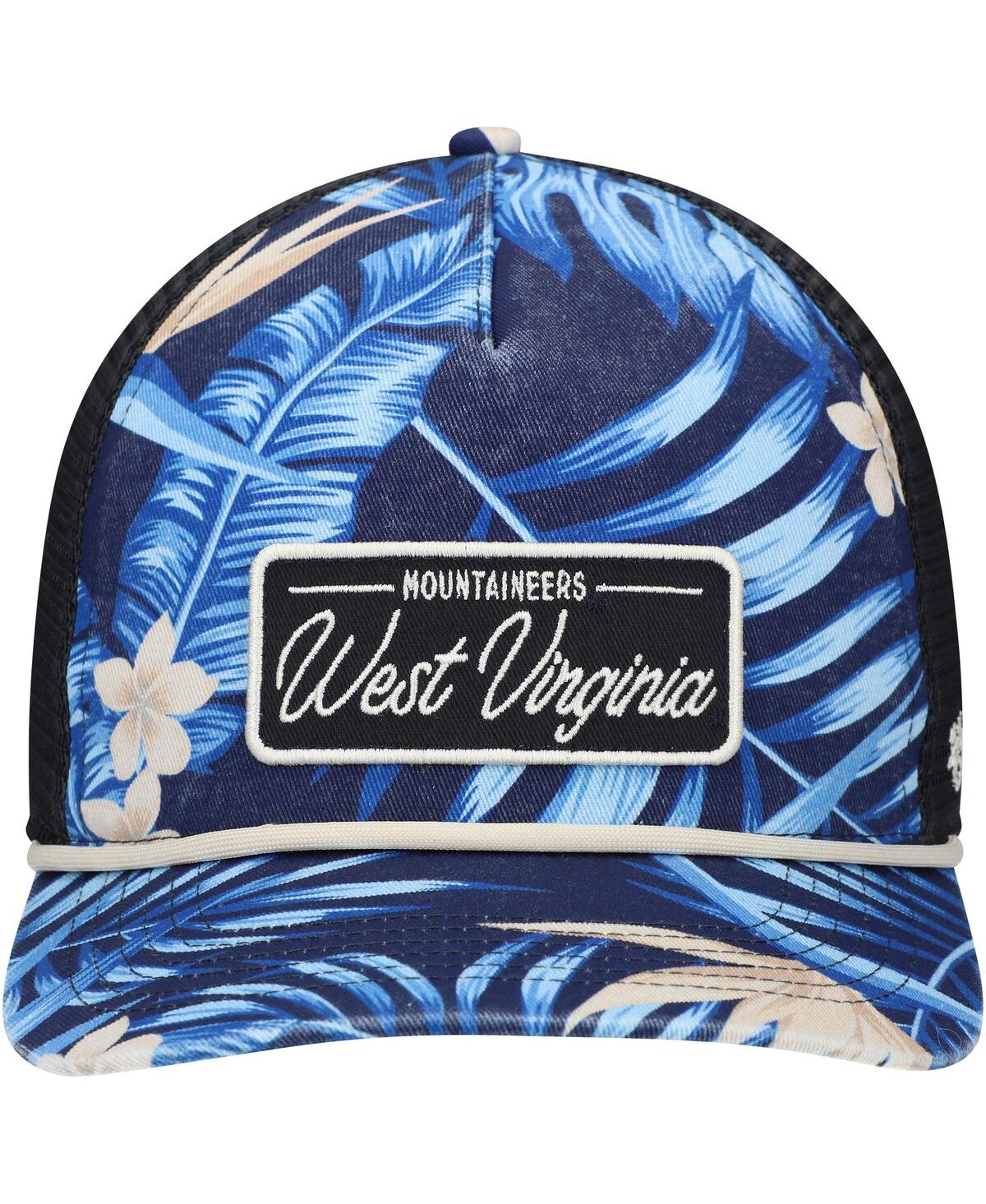 47 Brand Men's Navy West Virginia Mountaineers Tropicalia Hitch Adjustable Hat In Navy
