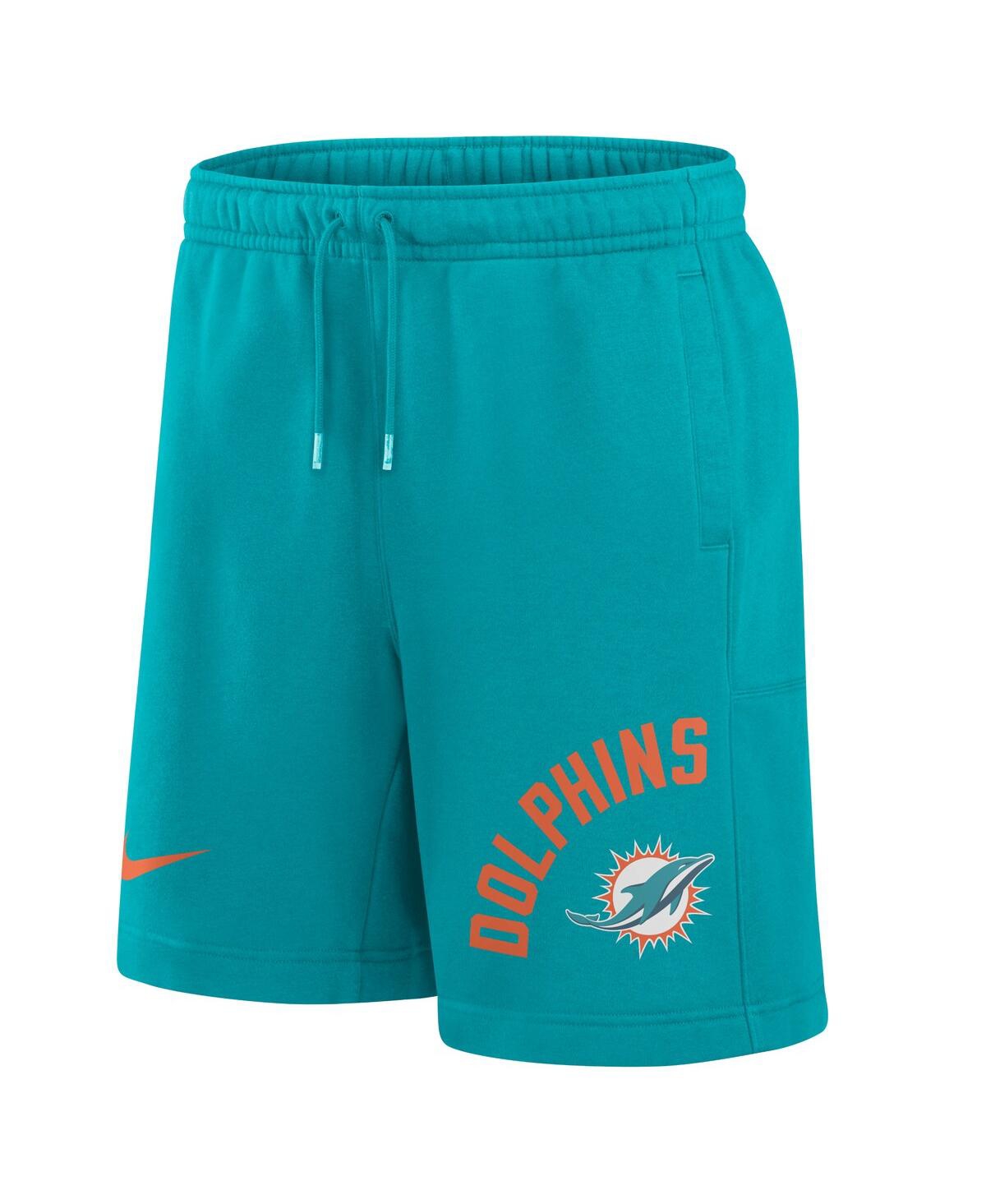Nike Men's Aqua Miami Dolphins Arched Kicker Shorts In Aqua