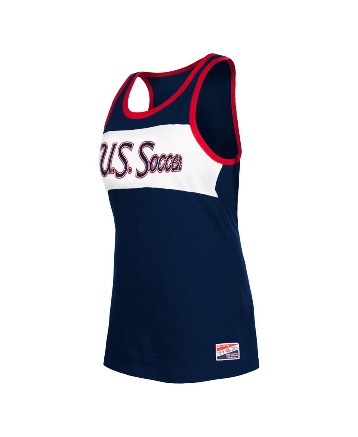 NEW ERA WOMEN'S 5TH OCEAN NAVY USWNT THROWBACK JERSEY RACER TANK TOP 