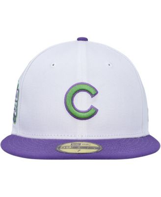 Men's White Chicago Cubs Side Patch 59FIFTY Fitted Hat