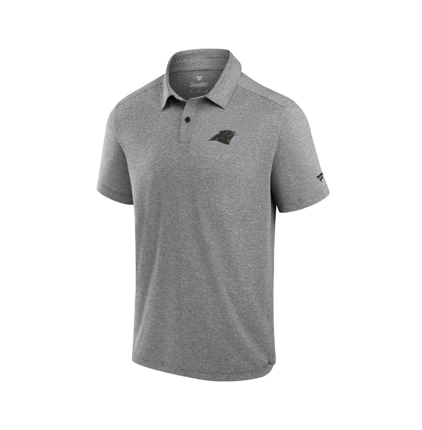 Мужское поло Fanatics Grey Carolina Panthers Front Office Tech Polo Shirt — фото 3