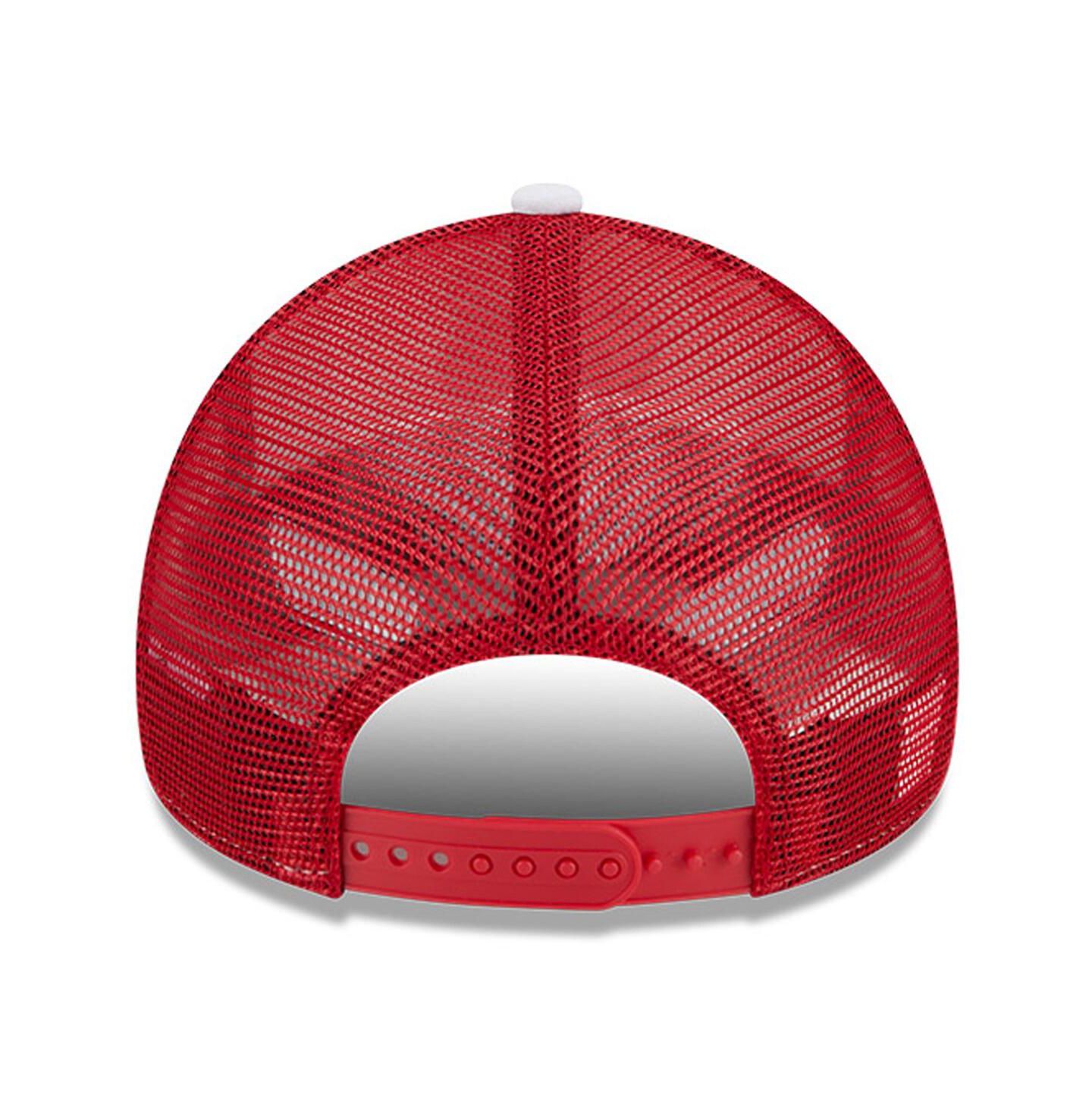 Мужская кепка New Era White/Red Maryland Terrapins Court Sport Foam A-Frame 9FORTY Adjustable Trucker Hat — фото 3
