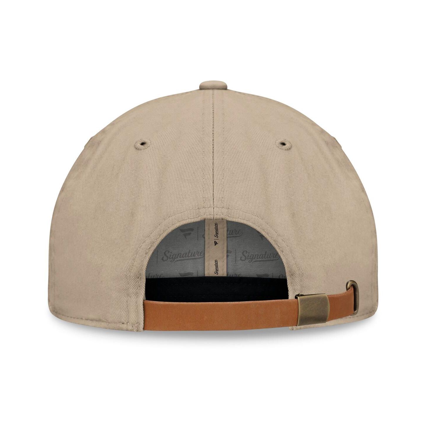 Мужской головной убор Fanatics Khaki Seattle Kraken Elements Unstructured Patch Leather Strapback Hat — фото 4