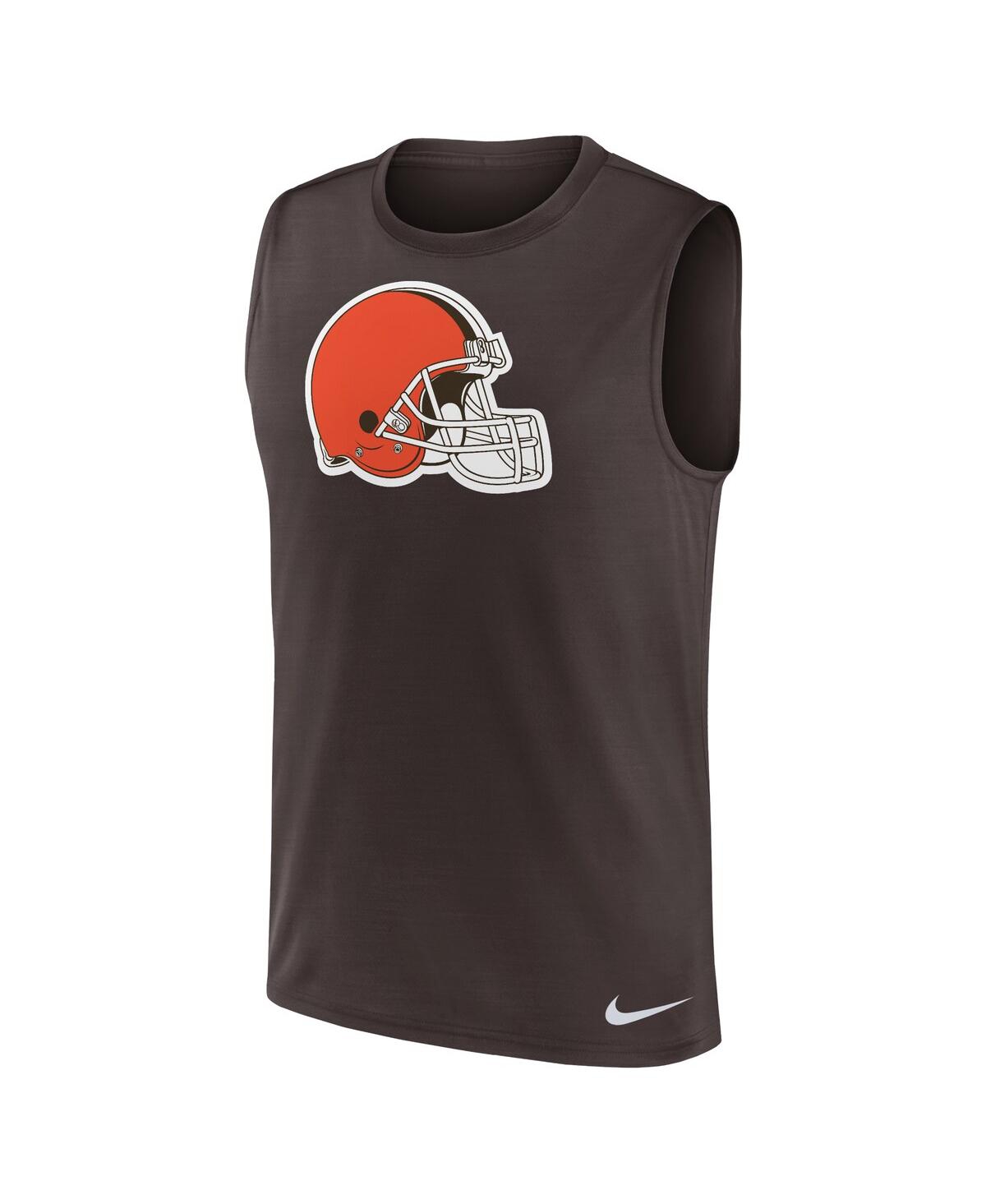 Nike Men'sCleveland Browns Blitz Legend Muscle Perform Tank Top - Brown