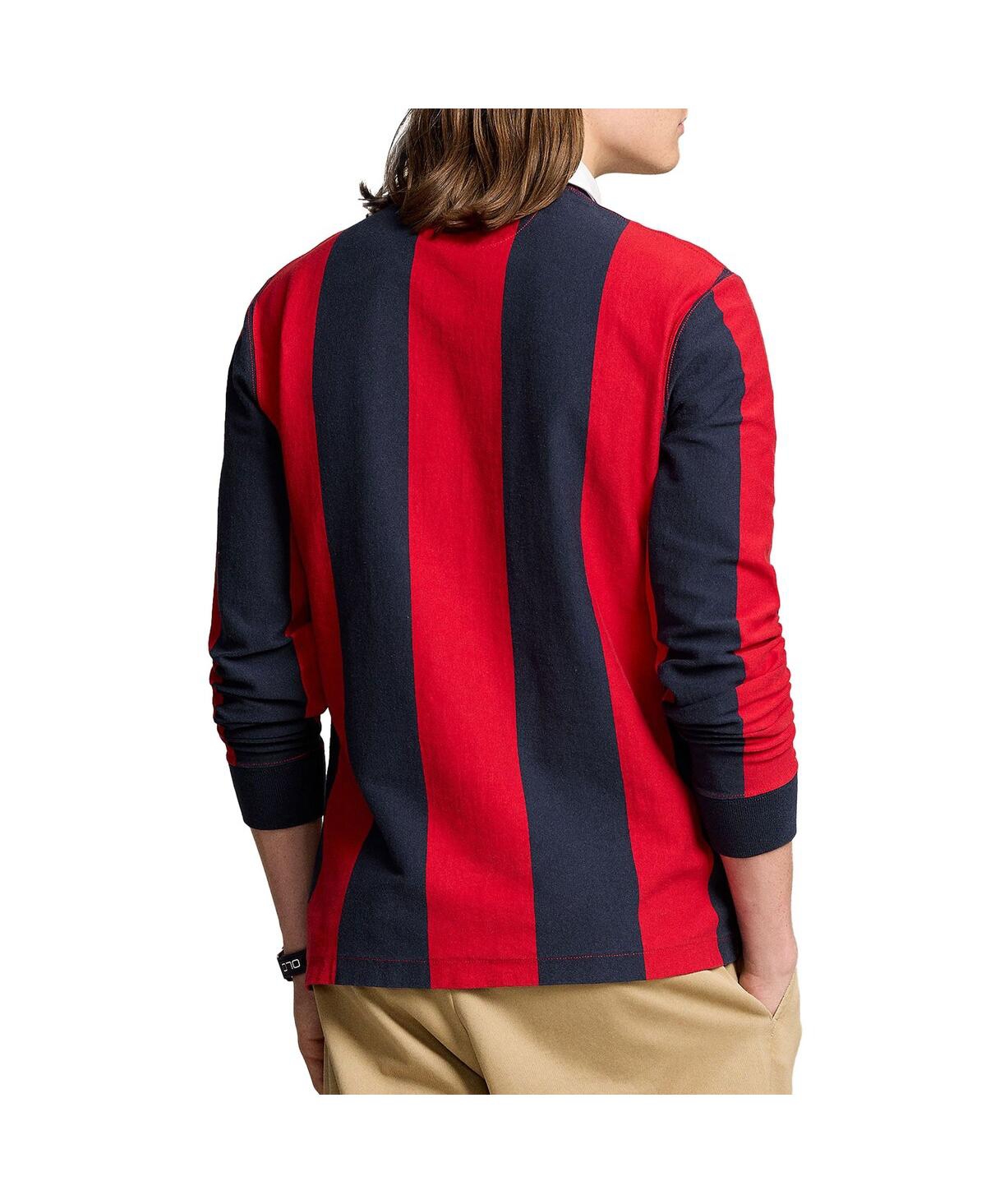 Polo Ralph Lauren Men'sNavy Team Usa 2024 Summer Olympics Rugby Long Sleeve Polo - Red, Navy