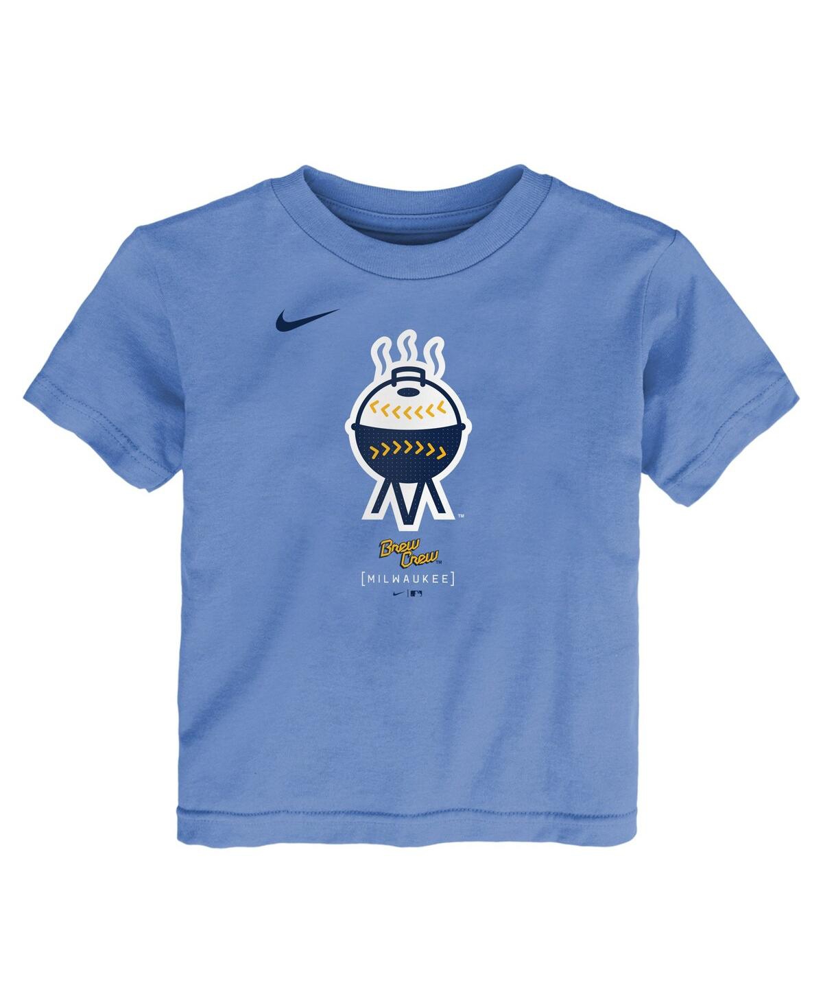 Nike ToddlerMilwaukee Brewers City Connect Large Logo T-Shirt - Powder Blue