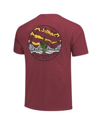 Men's and Women's Maroon Arizona State Sun Devils Scenic Comfort Colors T-Shirt