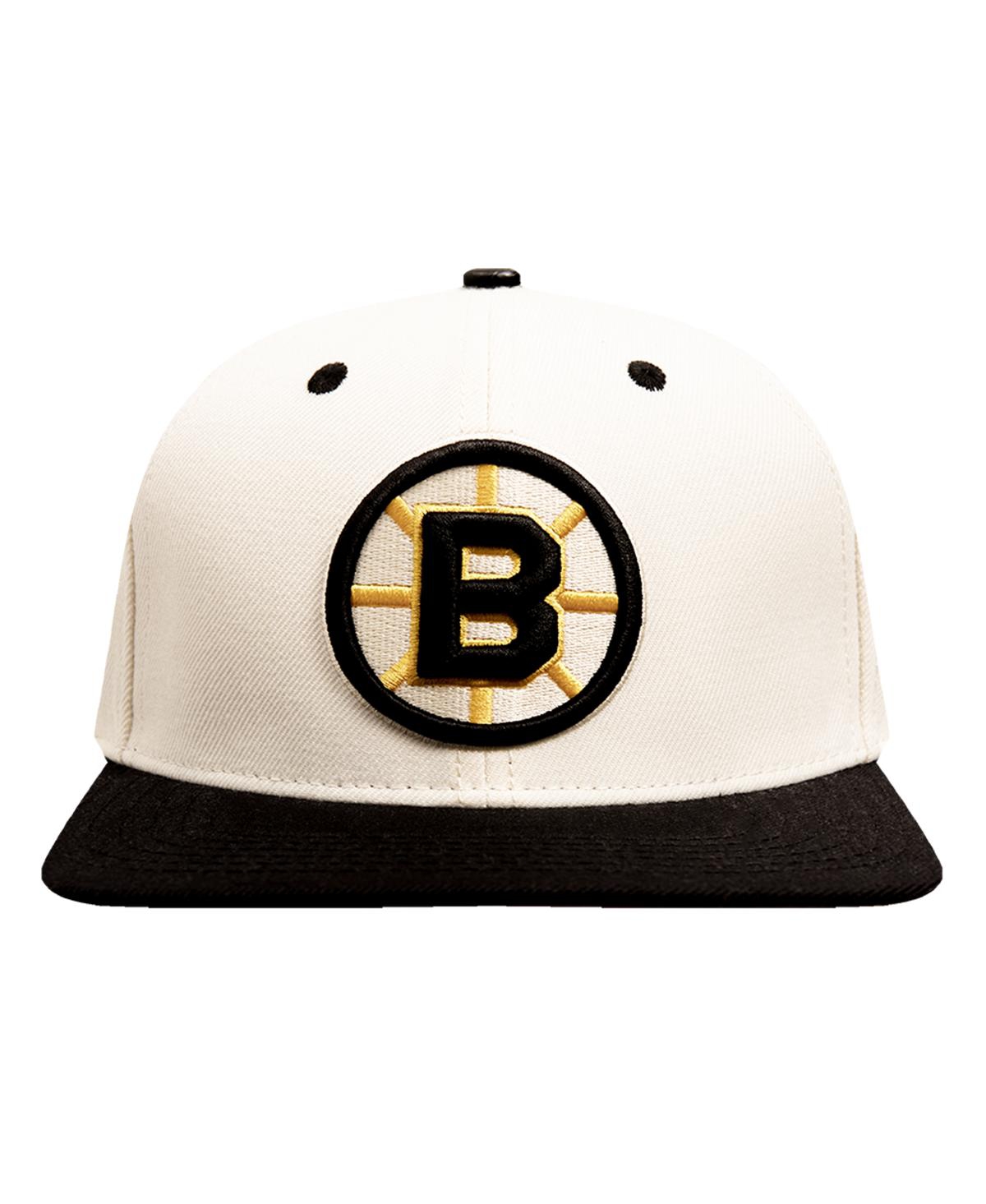 Shop Pro Standard Men's Cream Boston Bruins Retro Classic Logo Snapback Hat In Cream,black